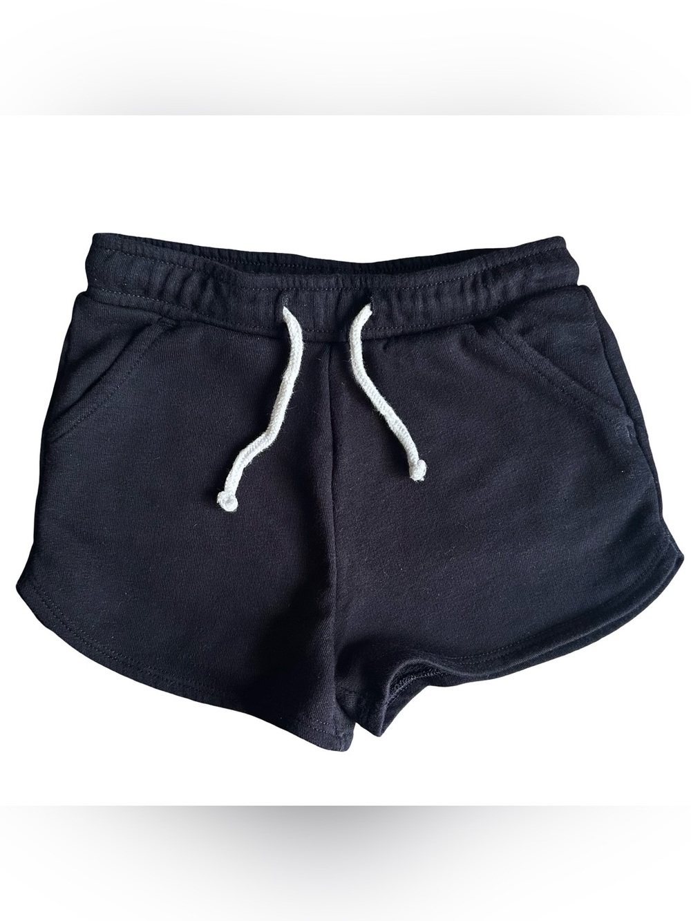 Old Navy 3T Girls Black cotton blend pull on drawstring shorts